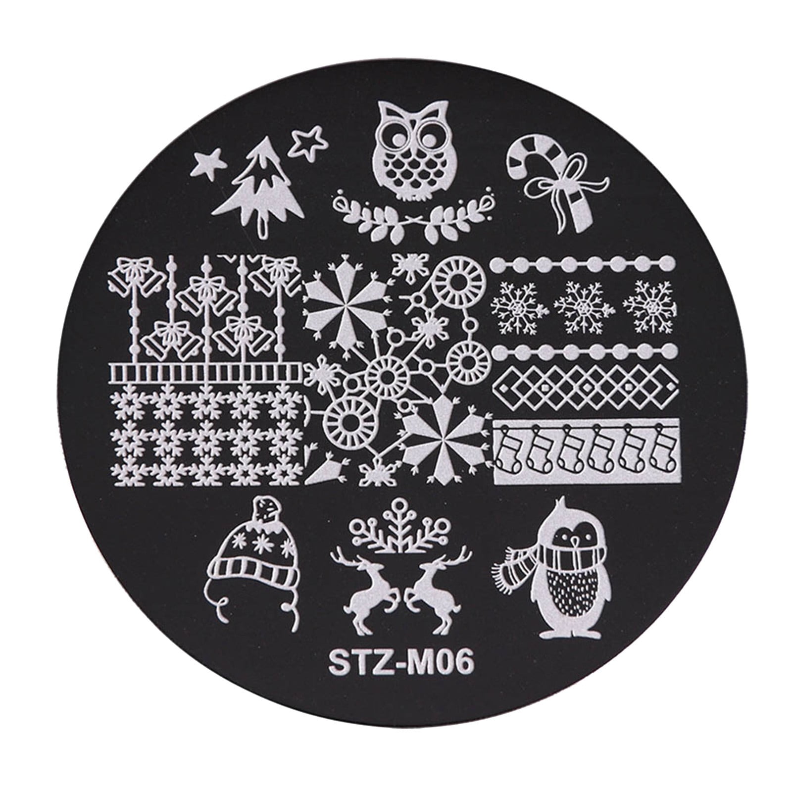 Noel 25, Christmas Village Nail Stamping Plates
