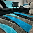 thumbnail image 5 of Living Shag Waves Soft Plush Design 3D Effect Area Rug/ Carpet, 5 of 13
