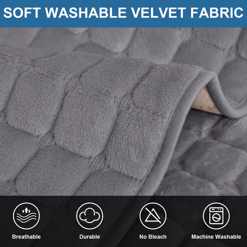 CJC Anti-Slip Sofa Slipcover Sectional Couch Pad for Kids Pets Soft Protection Velvet Sofa Covers for 3 Cushion Couch Loveseat Recliner L Shaped (1 Pcs)