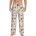 thumbnail image 2 of Kdxio Butterfly Flowers Print Men's Sleep Pajama Pant Lounge Pants with Pockets, 2 of 8