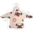 thumbnail image 7 of Pug and Donut Blanket Hoodies for Kids 6-13YR Oversize Wearable Blanket Hoodies for Boys Girls Teens, 7 of 7