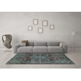 thumbnail image 3 of Ahgly Company Indoor Rectangle Persian Light Blue Traditional Area Rugs, 7' x 10', 3 of 4
