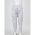 thumbnail image 3 of YIZYIF Kids Girls Boys Shiny Metallic Trousers Gymnastics Athletic Harem Pants Jazz Hip Hop Dance Costume, 3 of 7