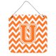 thumbnail image 1 of "Treasures Chevron Orange and White Letter U Wall or Door Hanging Prints CJ1046-UDS66, 6"" H x 6"" W" Caroline's Treasures CJ1046-UDS66, 1 of 1