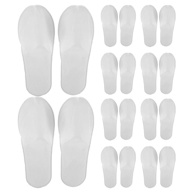 20 pares de pantuflas desechables de casa, pantuflas desechables con punta cerrada para invitados