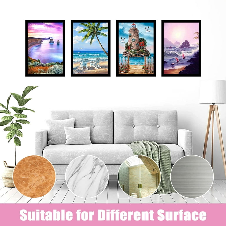  Diamond Painting Frames 30x40 Cm - Diamond Art Frame 12x16  Inch Suitable For 10x14inch Picture, Diamond Paintings Frames Magnetic  Self-Adhesive,Suitable Diamond Painting Kits Frames For Wall Window Door - 8