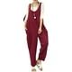 thumbnail image 1 of Mamelucos de lino de verano para mujer, monos Monos sin mangas vintage sin tirantes Romacci Morado/XXL, 1 of 7