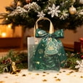 thumbnail image 4 of Christmas Transparent Hand-helds Gift Bag Christmas Eve Apples Gift Box Candy Bag Creatives Souvenir Hand Bag D (Green), 4 of 6