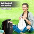thumbnail image 3 of MesaSe Large Capacity Yarn Storage Bag with Multi-Pockets Barrel-Shaped Knitting Storage Bag Portable Yarn Knitting Organizer Bag with Hnadle Strap Home Travel Use for Hooks Needles Yarn, 3 of 8