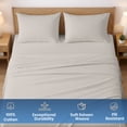 thumbnail image 3 of Dee's Collection 800 TC 4 Piece Sheet Set 15 Inch Deep pocket 100% Egyptian Cotton Full-XL Size, Light Gray Color, 3 of 6