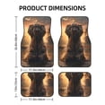 thumbnail image 2 of Sikiie Lake Meditating Elephant Car Foot Mat Set of 4 Pieces Basics Universal Fit Rubber Carpet Floor Mats For Car SUV Van & Truck, 26.8"L x 17.3"W (Front), 13"L x 17.3"W(Rear), 2 of 6