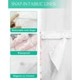 thumbnail image 3 of No Hook Shower Curtain with Snap in Liner, Morocco Geometric Lattice Pink and Grey Art Graffiti Hotel Shower Curtains for Bathroom, Washable Shower Curtain Liner Set with Mesh Top Window, 48"x72", 3 of 6