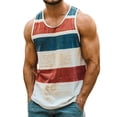 thumbnail image 2 of Zylanna Men's Sleeveless Muscle Shirt, Quick-Dry Moisture-Wicking Color Block Crew Neck Gym wear Tank Tops for Sport Multicolor, 2 of 3