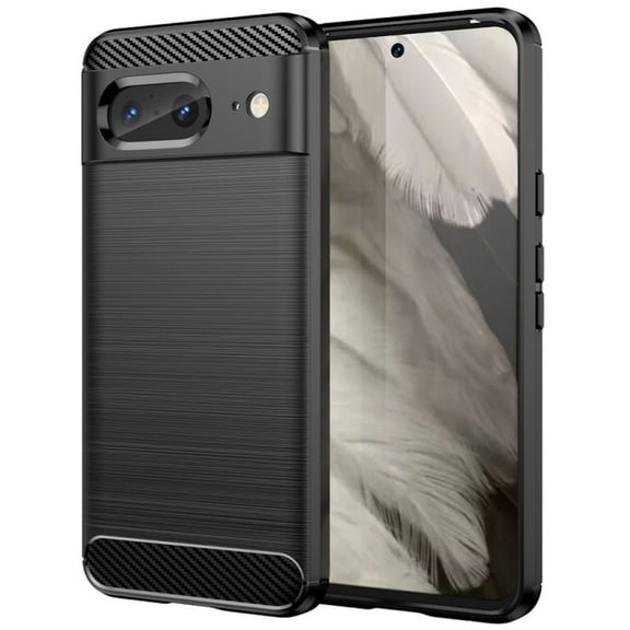 Brushed Metal Design TPU Case for Google Pixel 8 - Black