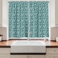 thumbnail image 2 of Ambesonne Leaves Kitchen Curtains, Foliage with Paisleys, 55"x39", Teal White, 2 of 3