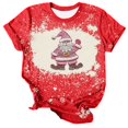 thumbnail image 2 of Fiudx Ofertas de La Semana Camiseta de Manga Corta con Cuello Redondo y Estampado Navideño a La Moda para Mujer, 2 of 4