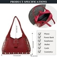 thumbnail image 5 of SPEKSEE Studded Purses for Women Y2K Shoulder Bag Trendy Punk Purse Faux Leather Hobo Bags 90s Tote Handbag, 5 of 8