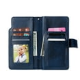 thumbnail image 6 of Allytech Galaxy S20 Ultra Case 6.9", Premium PU Leather 9 Cards Slots Book Style Magnetic Clasp Pocket Purse Folio Flip Kickstand Shockproof Cover for Samsung Galaxy S20 Ultra,Blue, 6 of 10