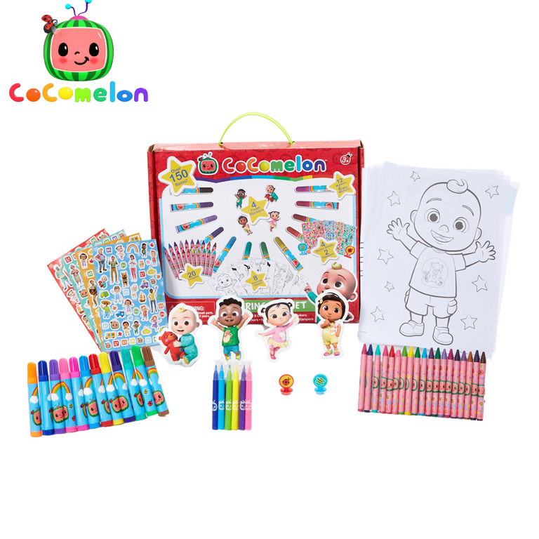Paper Projects 01.70.22.037 CoComelon Mega Lot D'autocollants | Produit Sous Licence Officielle | Réutilisable Sur Surfaces Non Poreuses, Multicolore, 35 Cm X 23 Cm