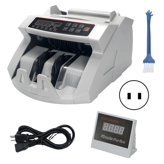 WETLA Mix Denomination Money Counter – UV/MG/IR Counterfeit Detection Value Count LCD Add & Batch Modes