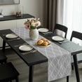 thumbnail image 2 of Grey White Stripes Table Runner 72 Inches Long, Simple Geometric Modern Monochrome Kitchen Coffee Dining Table Decoration for Home Party Birthday Wedding Home Decor 18x72 Inches, 2 of 8