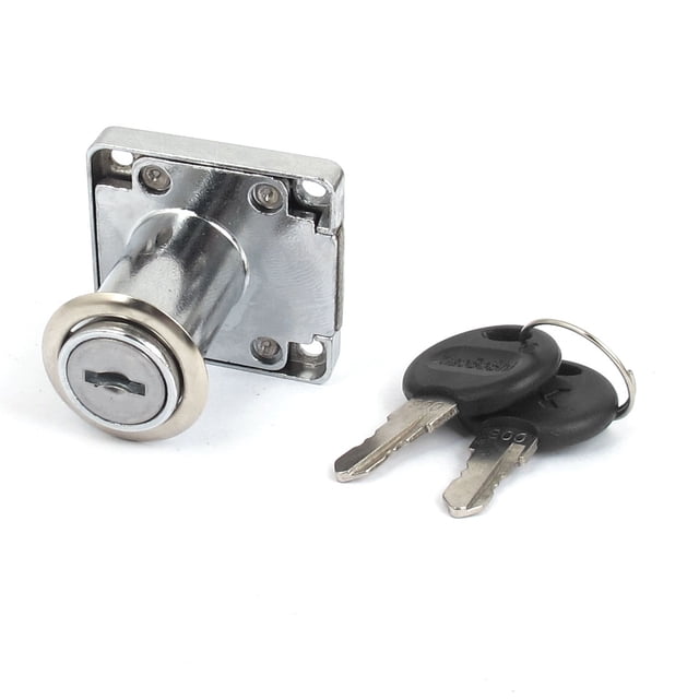 Escritorio de oficina Mueble Cerradura de metal con bloqueo seguro tono plateado con 2 llaves