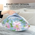 thumbnail image 4 of Yayeee Pillowcase Standard Size Set of 2 Satin Wrinkle Resistant Pillow Case, Blue Floral, 4 of 8