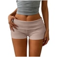 thumbnail image 2 of XPMWRP Women's Fold Over High Waist Stretch Slim Fit Yoga Biker Shorts Summer Athletic Workout Casual Short Pants Khaki S, 2 of 5