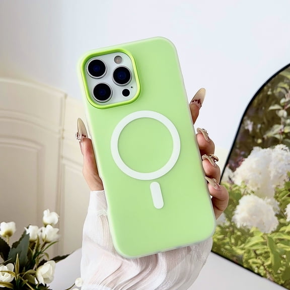 For iPhone 12 Pro Phone Case Liquid Silicone, Cute Thin Slim Soft Rubber Hard Gel Silicone for Women Men, Smooth Matte TPU Plain Solid Candy Color Simple Case For iPhone 12 Pro,Green