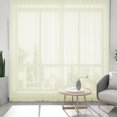 thumbnail image 4 of 2 Panels Window Sheer Curtains for Bedroom Living Room Not See Through Privacy Linen Textured Window Curtain t 52"×85", 4 of 8