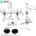 thumbnail image 4 of BWE Waterfall 8-16 Inch 3 Holes Two Handle Oil Rubbed Bronze Widespread Commercial Bathroom Sink Faucet, 4 of 8