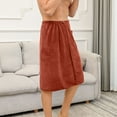 thumbnail image 4 of MGDXOX Mens Bath Towel Wrap Microfiber Body Wrap with Pocket Fashion Adjustable Wearable Pool Gym Beach Towels Coffee Free Size, 4 of 5