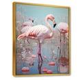 thumbnail image 2 of Designart "Calm Camargues With Greater Flamingo" Animals Flamingo Floater Framed Wall Decor, 2 of 5