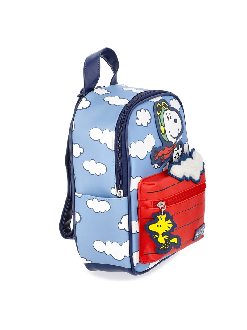 Snoopy Charming White and Blue Character Backpack Amazon.com | Let main image 2