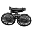 thumbnail image 3 of jifeng Car Backseat Double Head Fan Portable Versatile Angle Adjustable USB Car Fan Black, 3 of 9