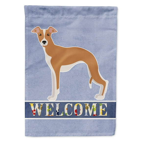 Italian Greyhound Welcome Flag Canvas House Size