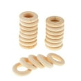 thumbnail image 2 of 40Pcs Natural Wood Circles Beads Connectors Wooden Making Craft, 2 of 8