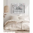 thumbnail image 3 of Grey Retro Art Wall Art for Living Room,Canvas Picture Wall Decor for Bathroom Bedroom,Spoon Fork Vintage Farmhouse Wooden Painting Artwork for Office Kitchen Hallway Dining Room Home Decor 12"x16", 3 of 8
