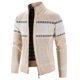 thumbnail image 4 of Abrigo de suéter para hombre más suéter de punto suelto de terciopelo cárdigan estampado informal Fridja BV0+2681, 4 of 8