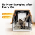 thumbnail image 2 of Extra Large Stainless Steel Litter Box with Lid, High Sided Enclosed Metal Cat Litter Pan, Dog Proof Front Entry Top Exit, Odor Control Easy Clean Leak Proof, Includes Scoop & Step, Black, 2 of 8