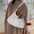 thumbnail image 2 of Corduroy Bow Shoulder Bags Versatile Crossbody Bag with Adjustable Strap for Women Ladies Work Shopping Travel Daily Use (White), 2 of 10