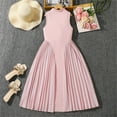 thumbnail image 5 of hengsof Girls Princess Dress Sleeveless High Waist Casual Pleated Splicing Dresses Kids Stylish Casual Dress 2 to 8 Years, 5 of 6