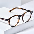 thumbnail image 3 of HEPIDEM Acetate Vintage Glasses Frame, Classic Round Spectacles for Men and Women ( 9401Leopard Small 44mm ), 3 of 9