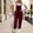 Wine, variant on Women's Long Relaxed Fit Overalls with Pockets Casual and Stylish Bib Pants Soft Overalls for Women