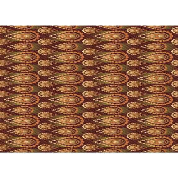 Ahgly Company Machine Washable Indoor Rectangle Transitional Orange Area Rugs, 8' x 10'