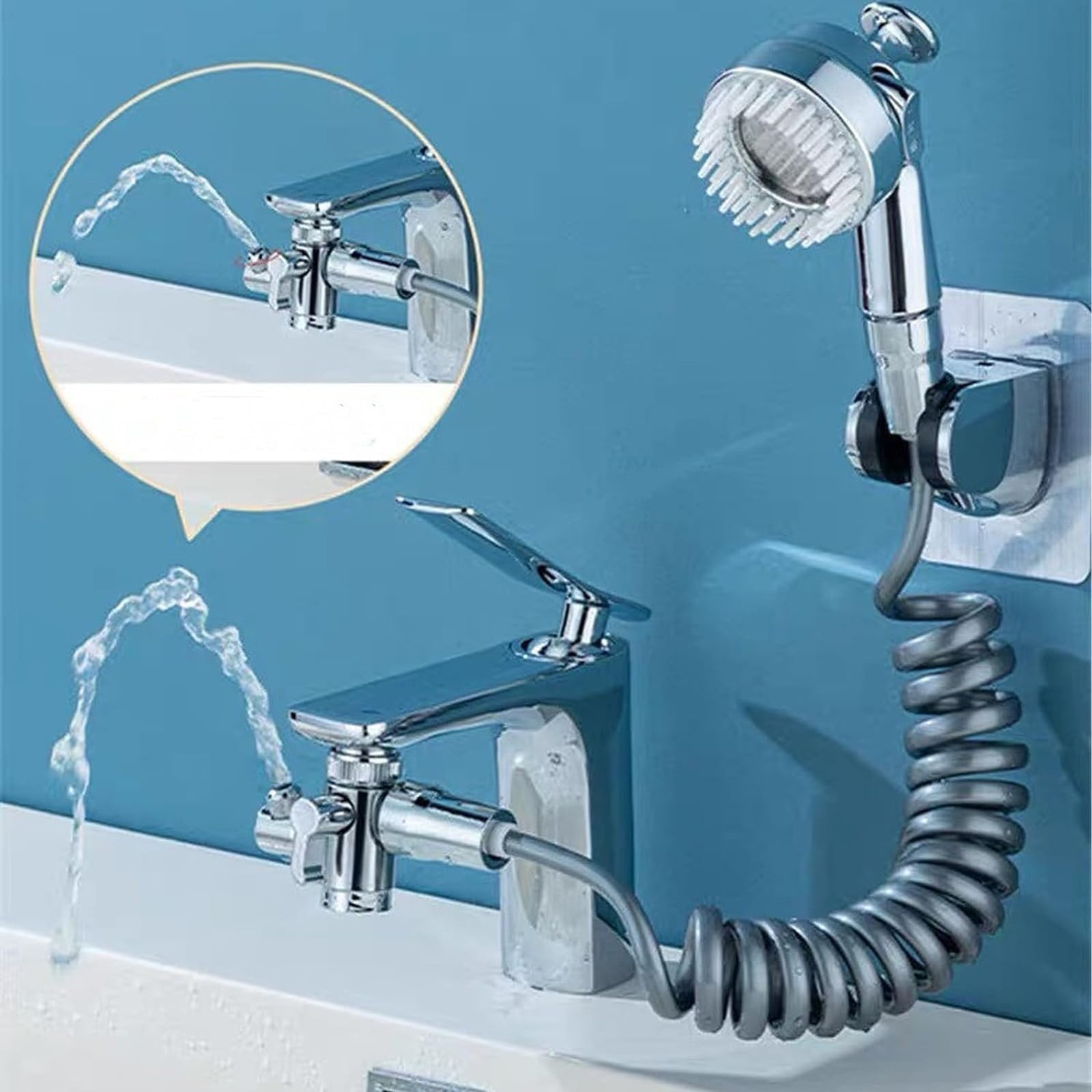 Fdelink Faucet Aerator Splash Guard Extender,Multifunction Universal Water Taps Universal 1080 Swivel Robotic Arm Swivel Extension Faucet Multifunctional Faucet Swivel Faucet Extender