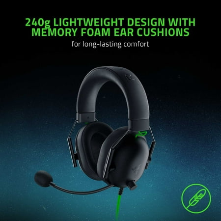 Razer - BlackShark V2 X Wired Gaming Headset for PC, PS5, PS4, Switch, Xbox X|S, and Xbox One - Black