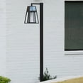 thumbnail image 5 of Aria 98 in. 1-Light Black Aluminum Solar Outdoor Commercial Waterproof Post Light Set with LED Light Bulb Included, 5 of 8