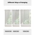 thumbnail image 4 of Blue Striped Swag Valances for Windows, Modern Stripes Farmhouse Rod Pocket Sheer Valances for Large Windows, Swag Toppers Light Filtering for Kitchen Living Room 2 Panels 36''x45'', 4 of 6