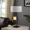 thumbnail image 5 of 28.5" In Contemporary Dual Black Arc with Hanging Pendelum Lamp Metal Table Lamp, 5 of 8